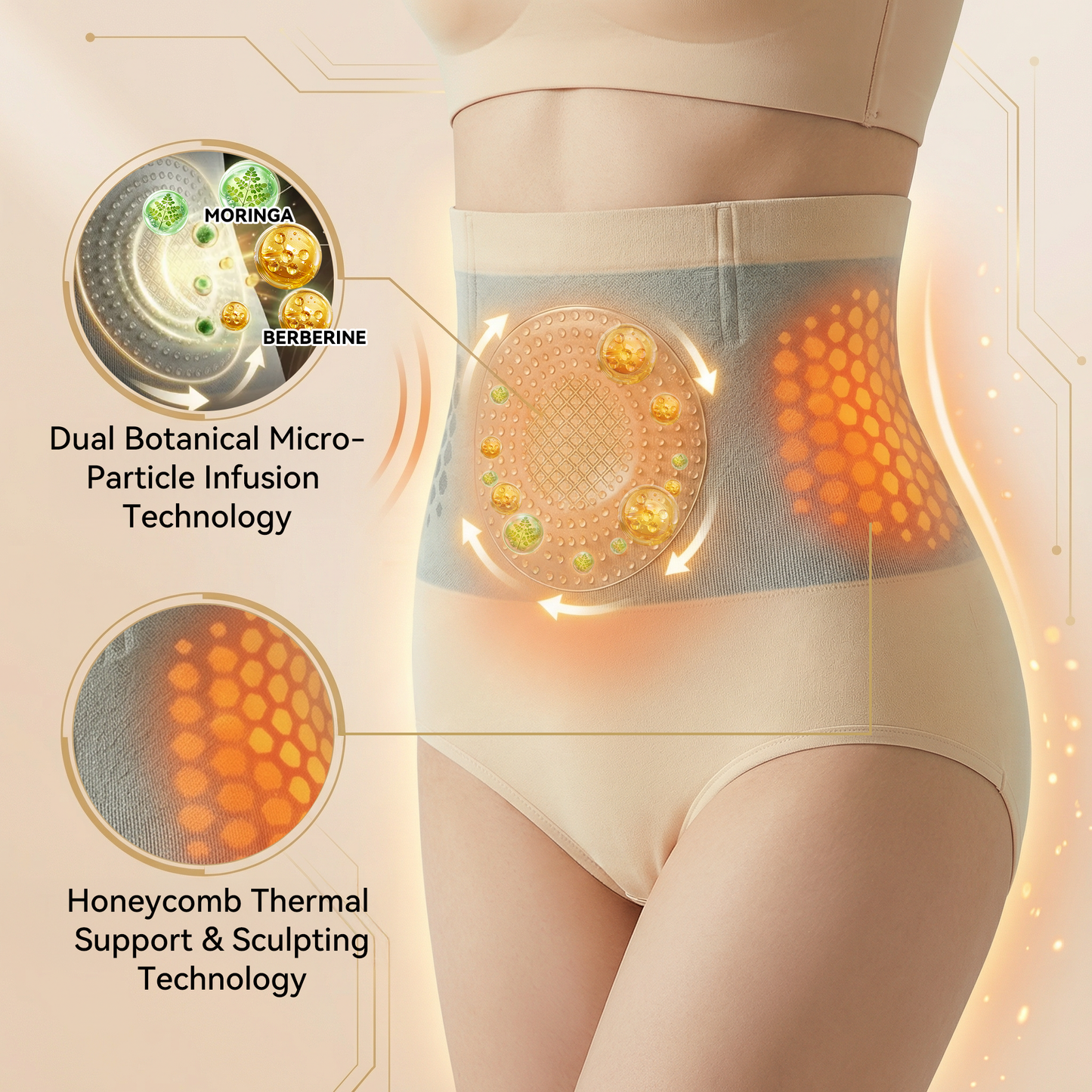 NatureEss® 2026 Moringa & Berberine 4-In-1 Micro-Particle Sculpting & Fat-Burn Shorts