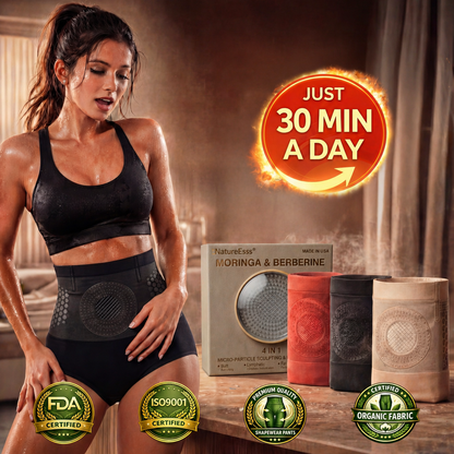 NatureEss® 2026 Moringa & Berberine 4-In-1 Micro-Particle Sculpting & Fat-Burn Shorts