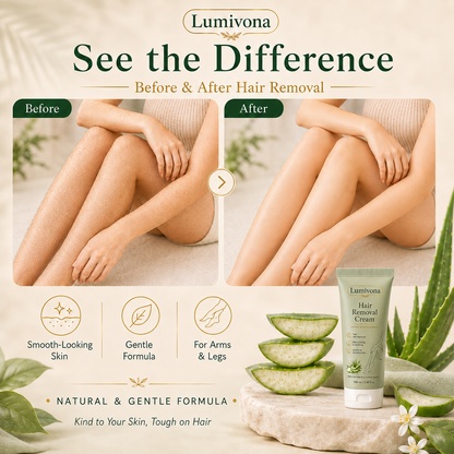 Natural Gentle Hair Removal Cream | For Women & Men, Sensitive Skin
