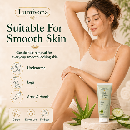 Natural Gentle Hair Removal Cream | For Women & Men, Sensitive Skin